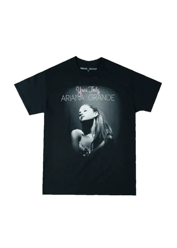 yours truly cover t-shirt sold by Ariana Grande