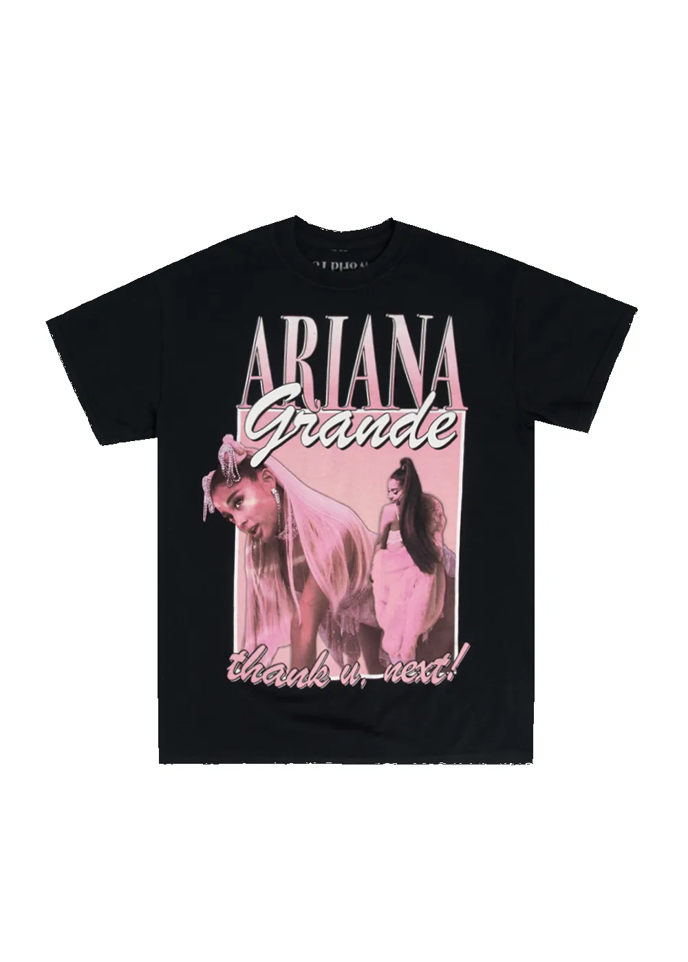 thank u, next homage t-shirt sold by Ariana Grande