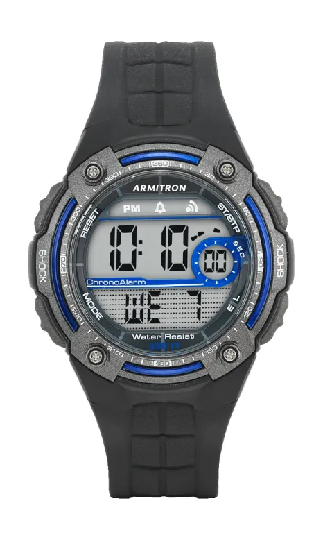 Armitron Chrono Pro™ | 45mm, Black/Blue sold by Armitron