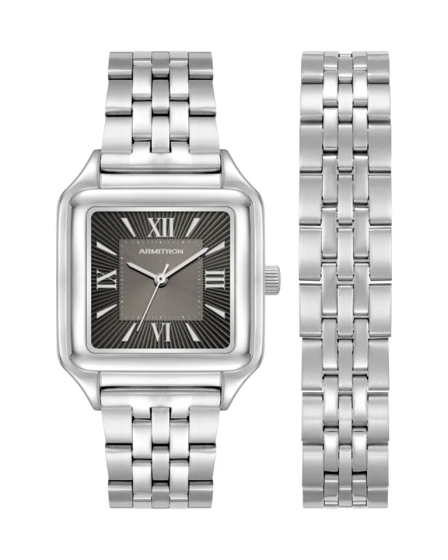Titan Watch & Bracelet Set | 34mm, Silver sold by Armitron