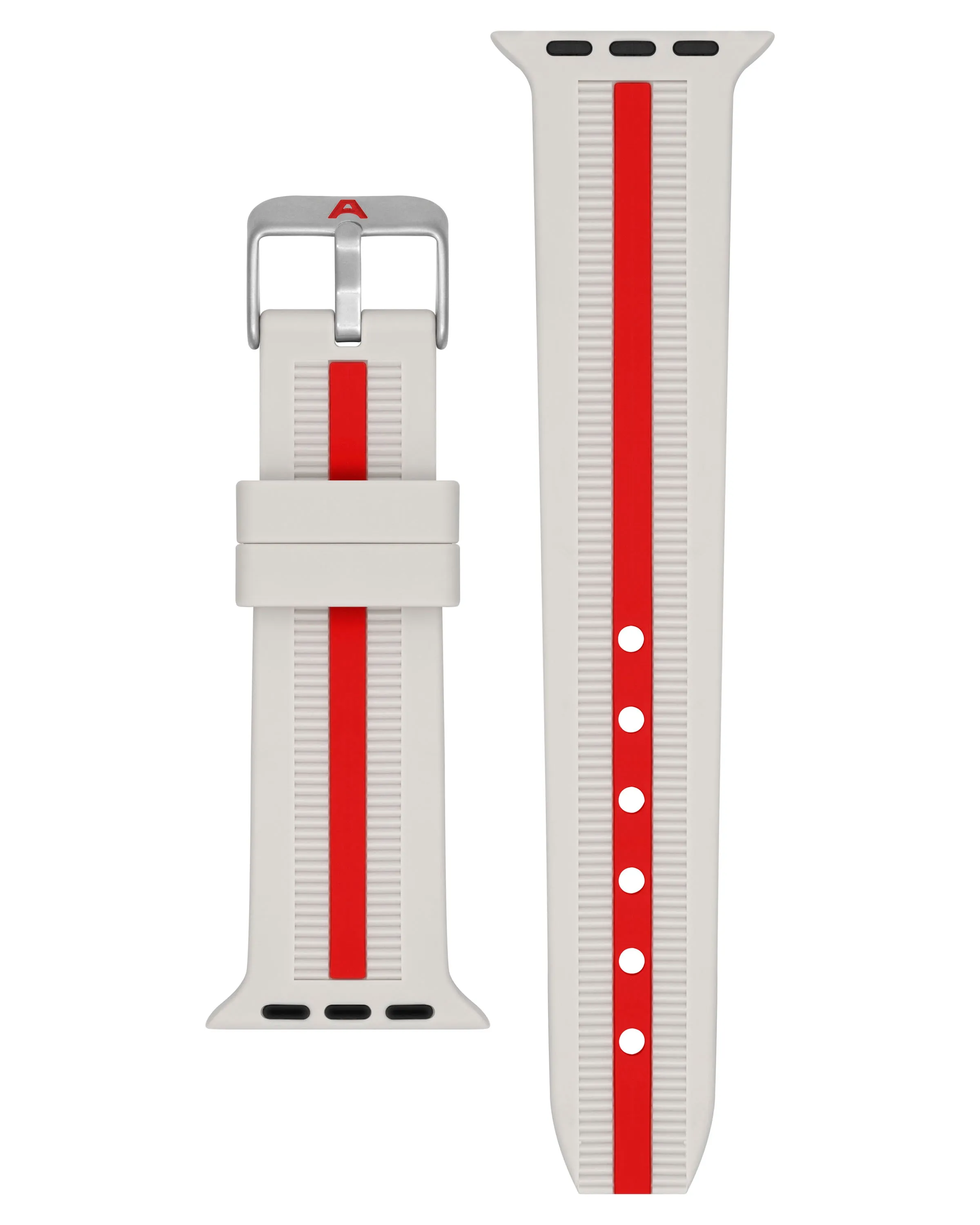 Racer Silicone Band for Apple Watch™ | Cream/Red sold by Armitron product image thumbnail 2