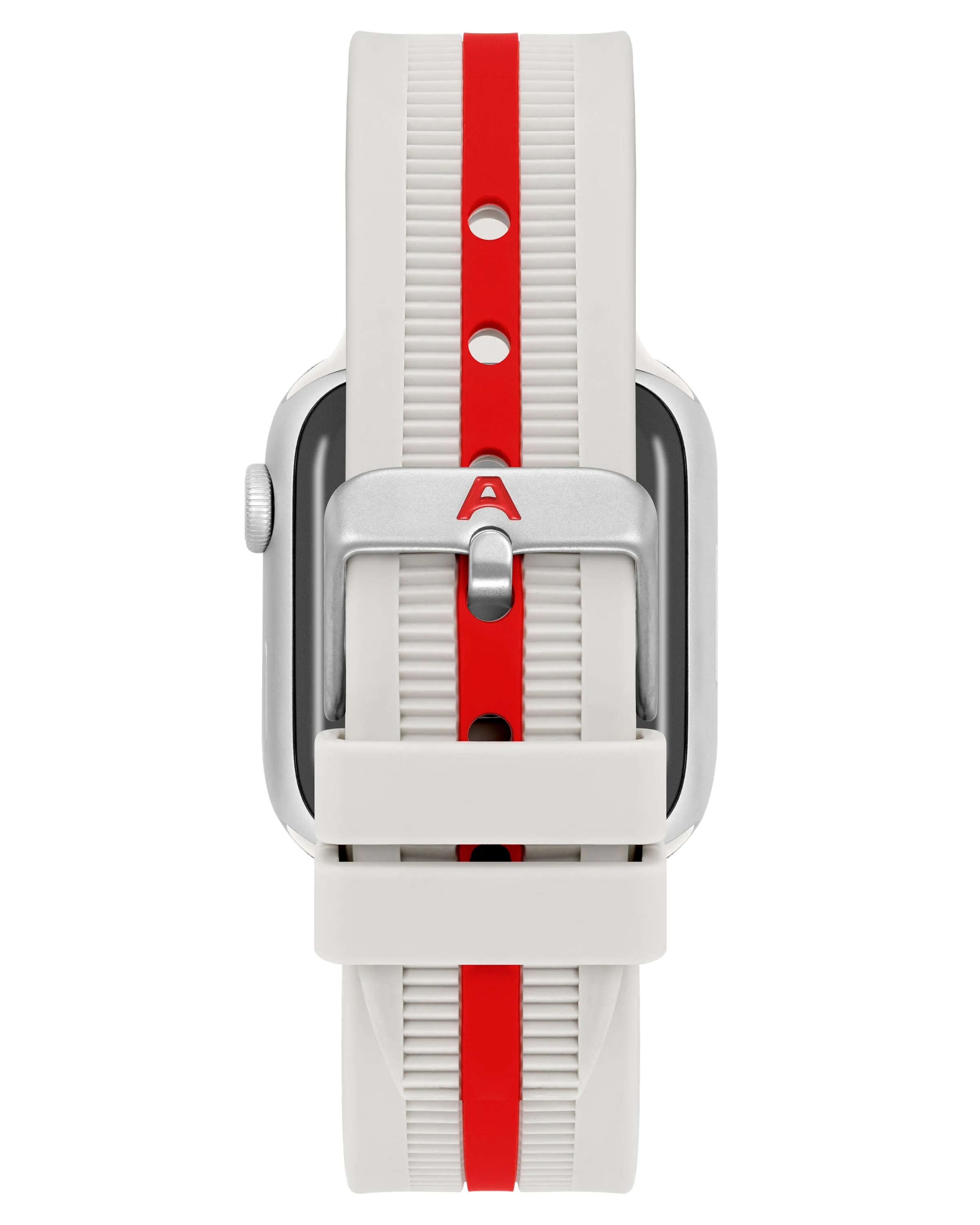 Racer Silicone Band for Apple Watch™ | Cream/Red sold by Armitron product image thumbnail 3