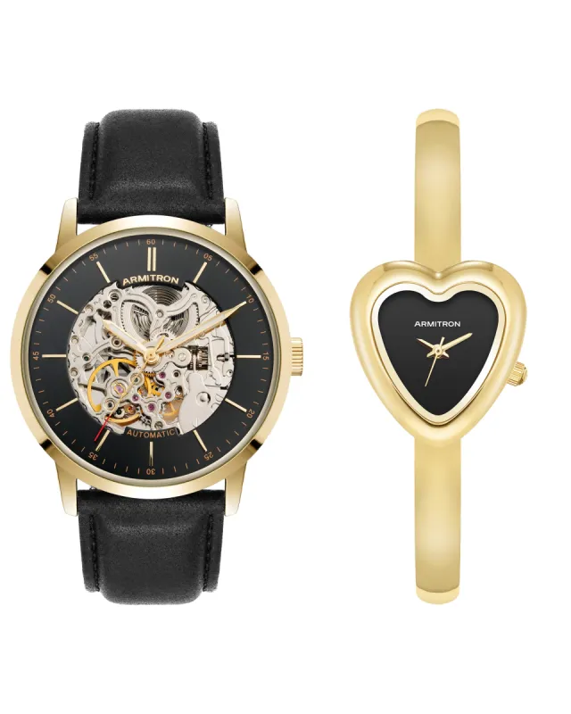 Blueprint & Heart Bangle | Black & Gold sold by Armitron