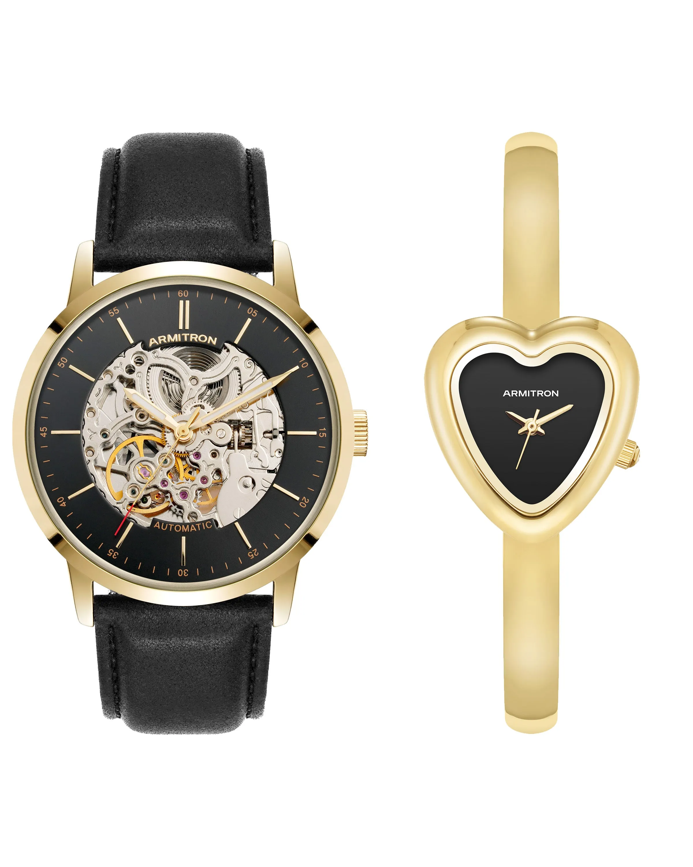 Blueprint & Heart Bangle | Black & Gold sold by Armitron