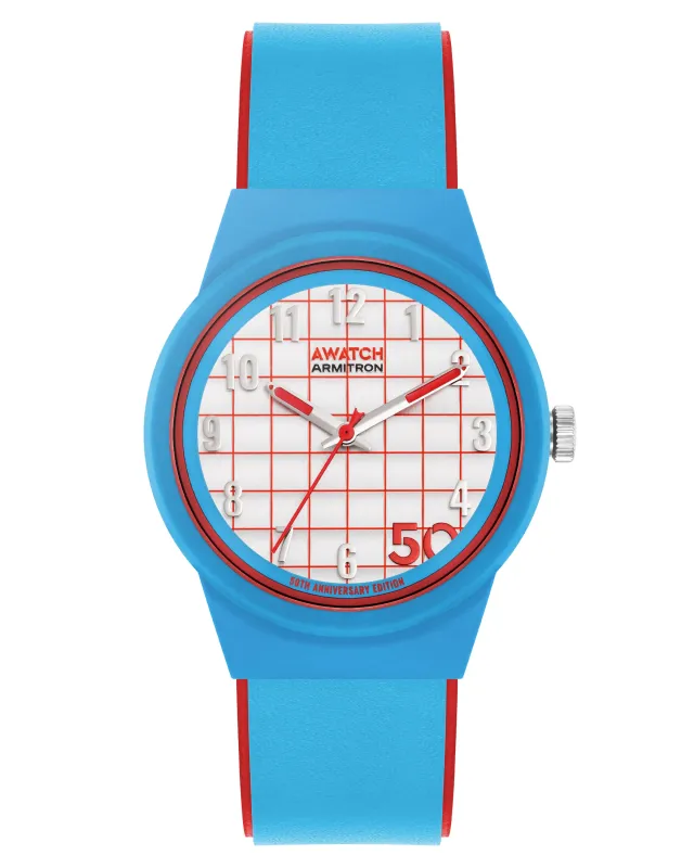 A-Watch™ | 35.5mm, Light Blue with Red sold by Armitron