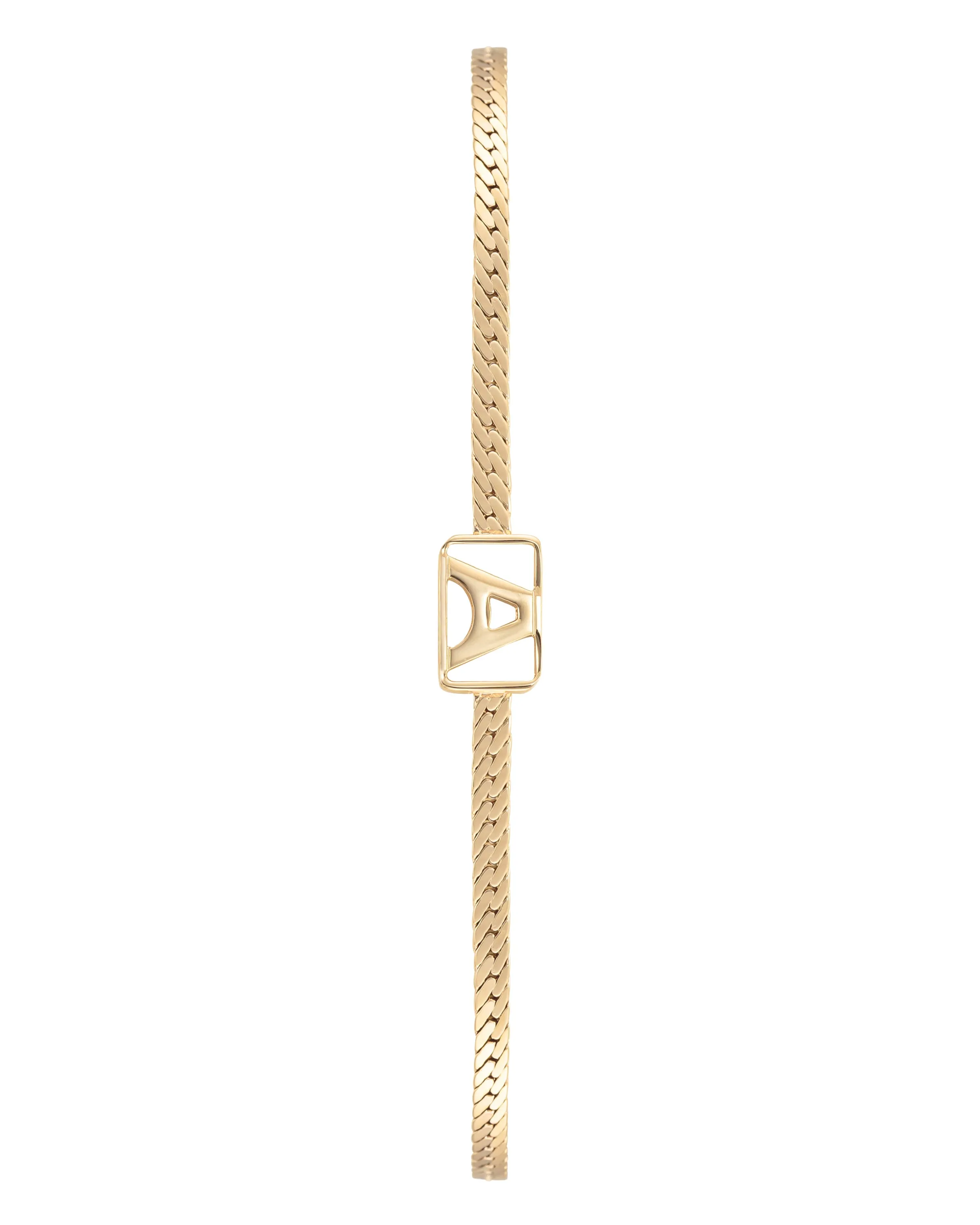 Herringbone & Logo Bracelet™ | Gold sold by Armitron