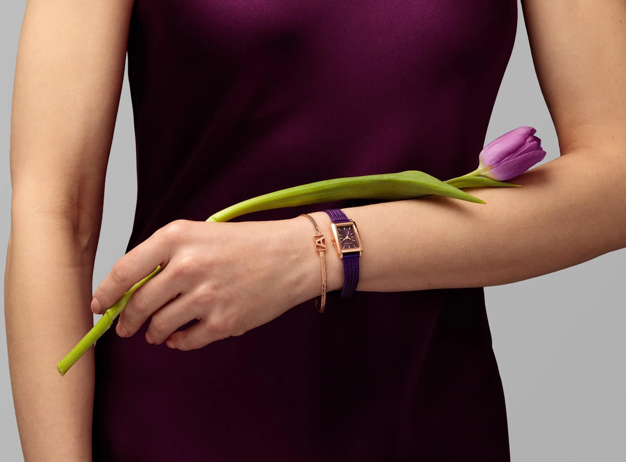 Athena Watch & Bracelet Set™ | 18mm, Plum/Rose Gold sold by Armitron product image thumbnail 4