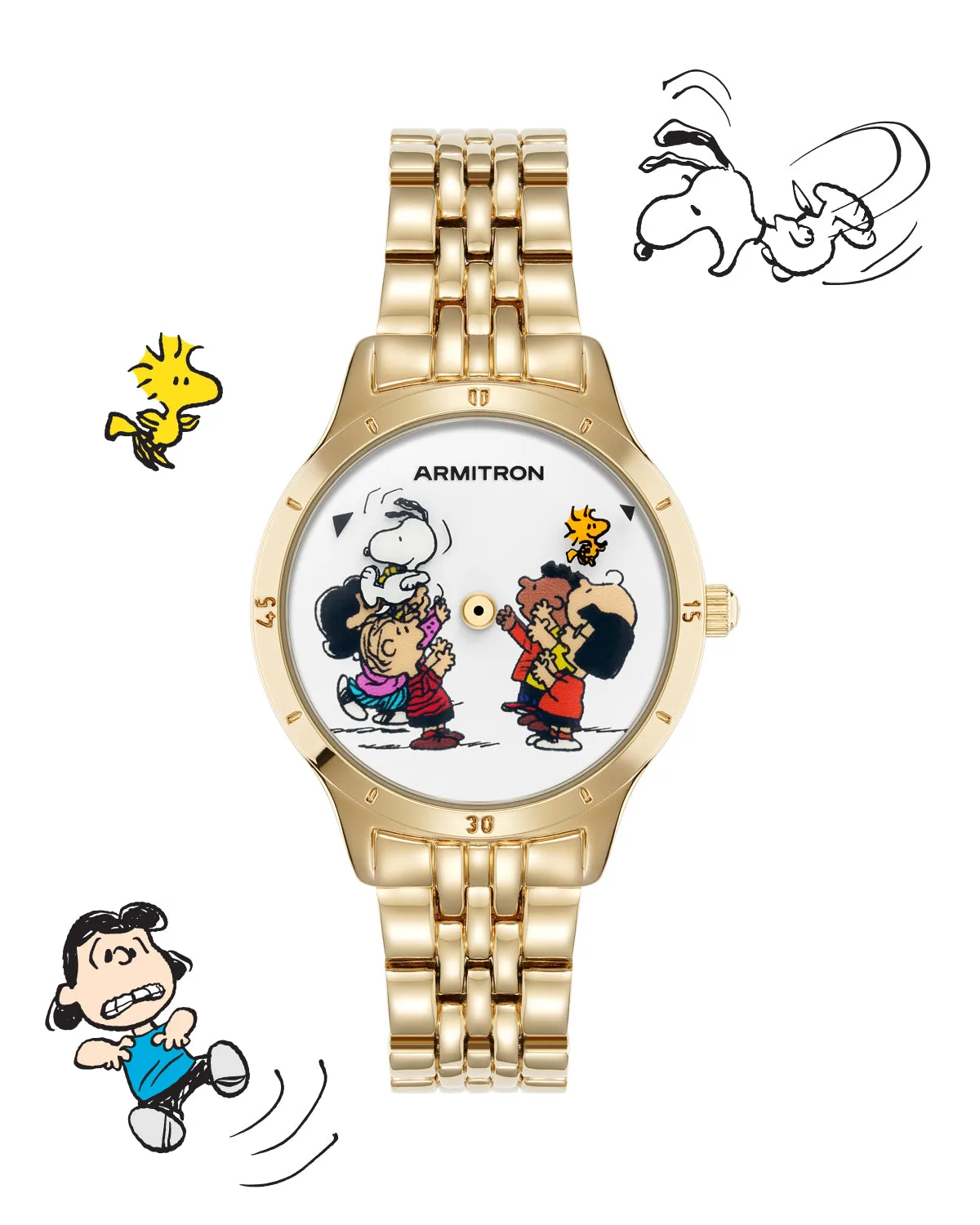 Armitron x Peanuts: Time to Celebrate | 34mm, Peanuts Gold sold by Armitron