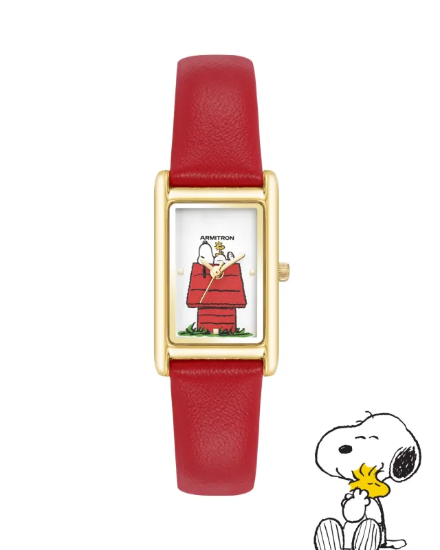 Armitron x Peanuts: The Lookout | 36mm, Peanuts Red/Gold sold by Armitron