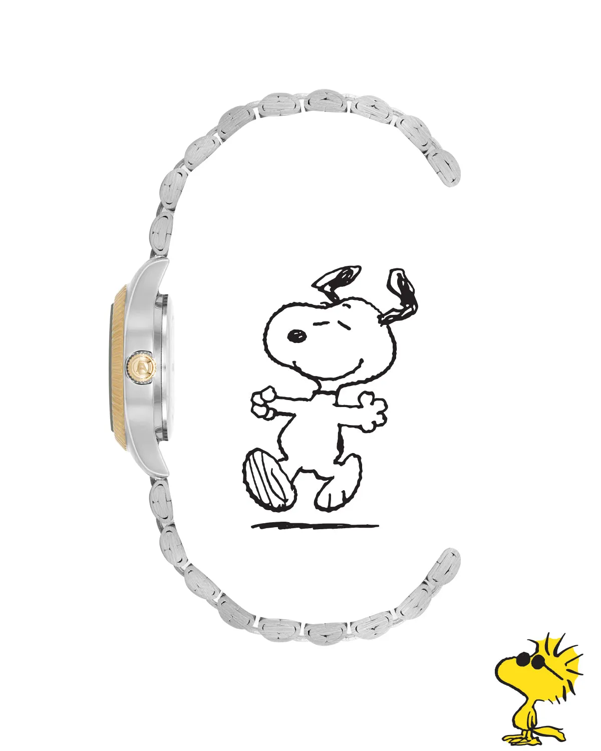 Armitron x Peanuts: The Hug | 24.5mm, Peanuts Two-Tone Gold/Silver sold by Armitron product image thumbnail 4