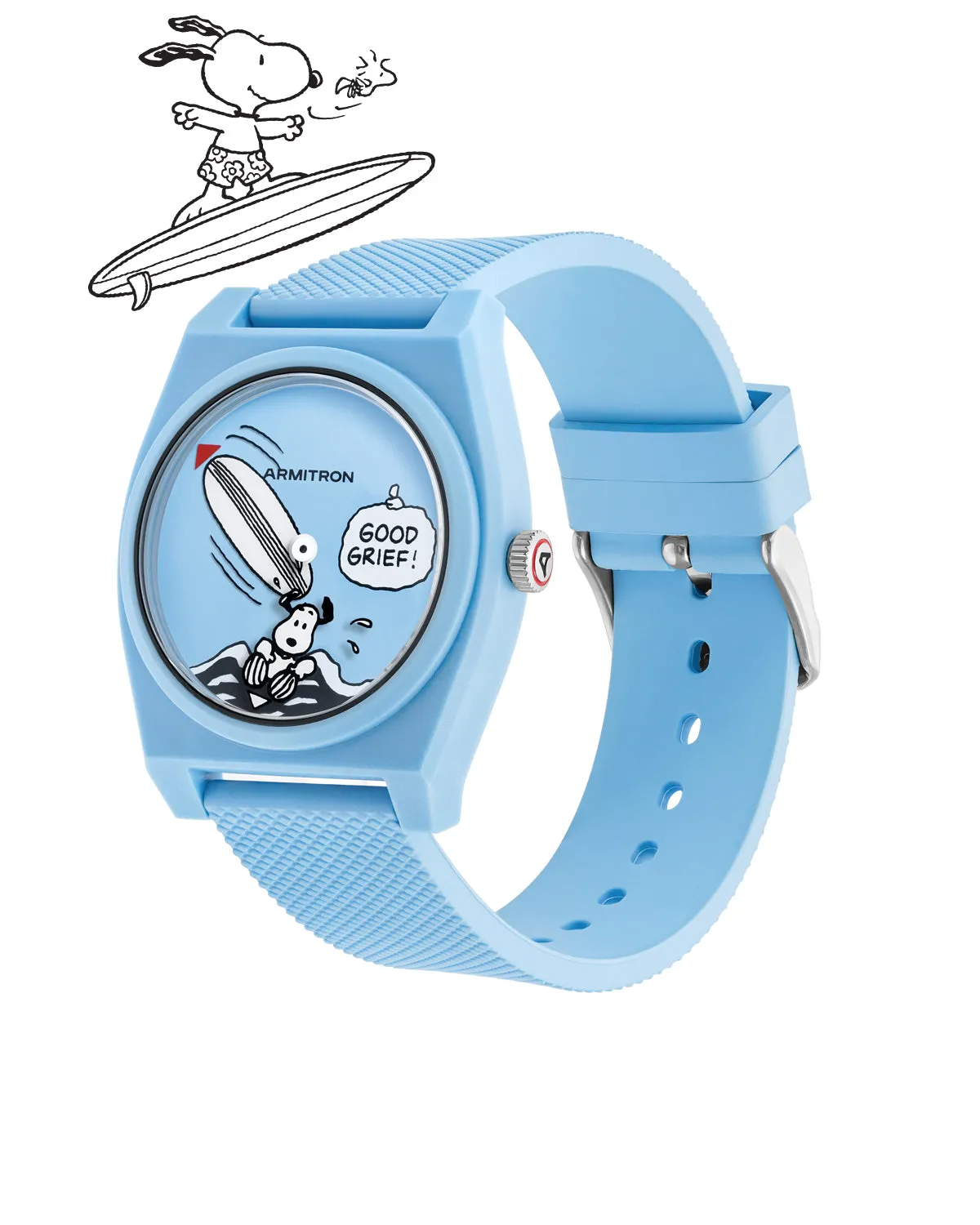 Armitron x Peanuts: Good Grief! | 36mm, Peanuts Blue Ocean Plastic sold by Armitron product image thumbnail 3