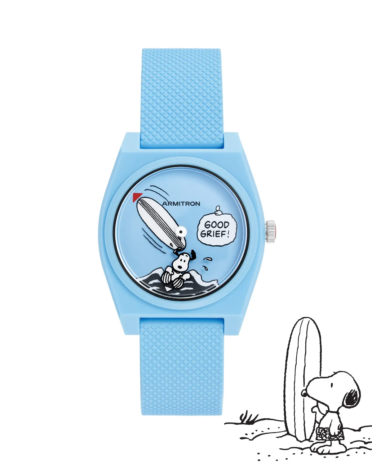 Armitron x Peanuts: Good Grief! | 36mm, Peanuts Blue Ocean Plastic sold by Armitron
