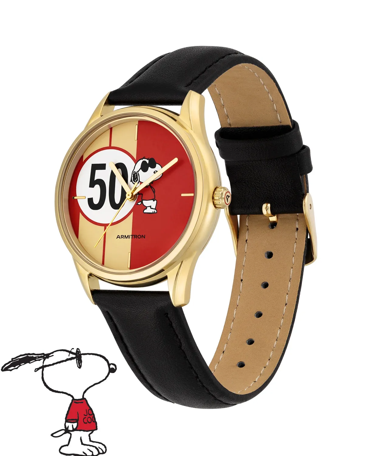 Armitron x Peanuts: Golden Cool | 36mm, Peanuts Black/Gold/Red sold by Armitron product image thumbnail 3