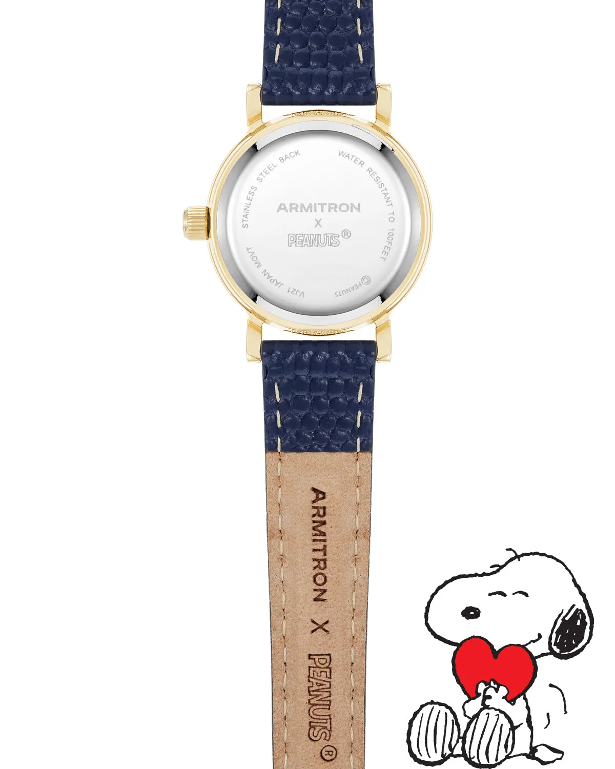Armitron x Peanuts: Dressed to the Nines | 24mm, Peanuts Navy/Gold sold by Armitron product image thumbnail 5