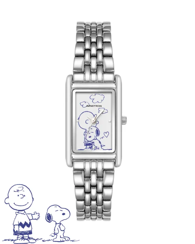 Armitron x Peanuts: Charlie Brown’s Embrace | 20mm, Peanuts Silver sold by Armitron