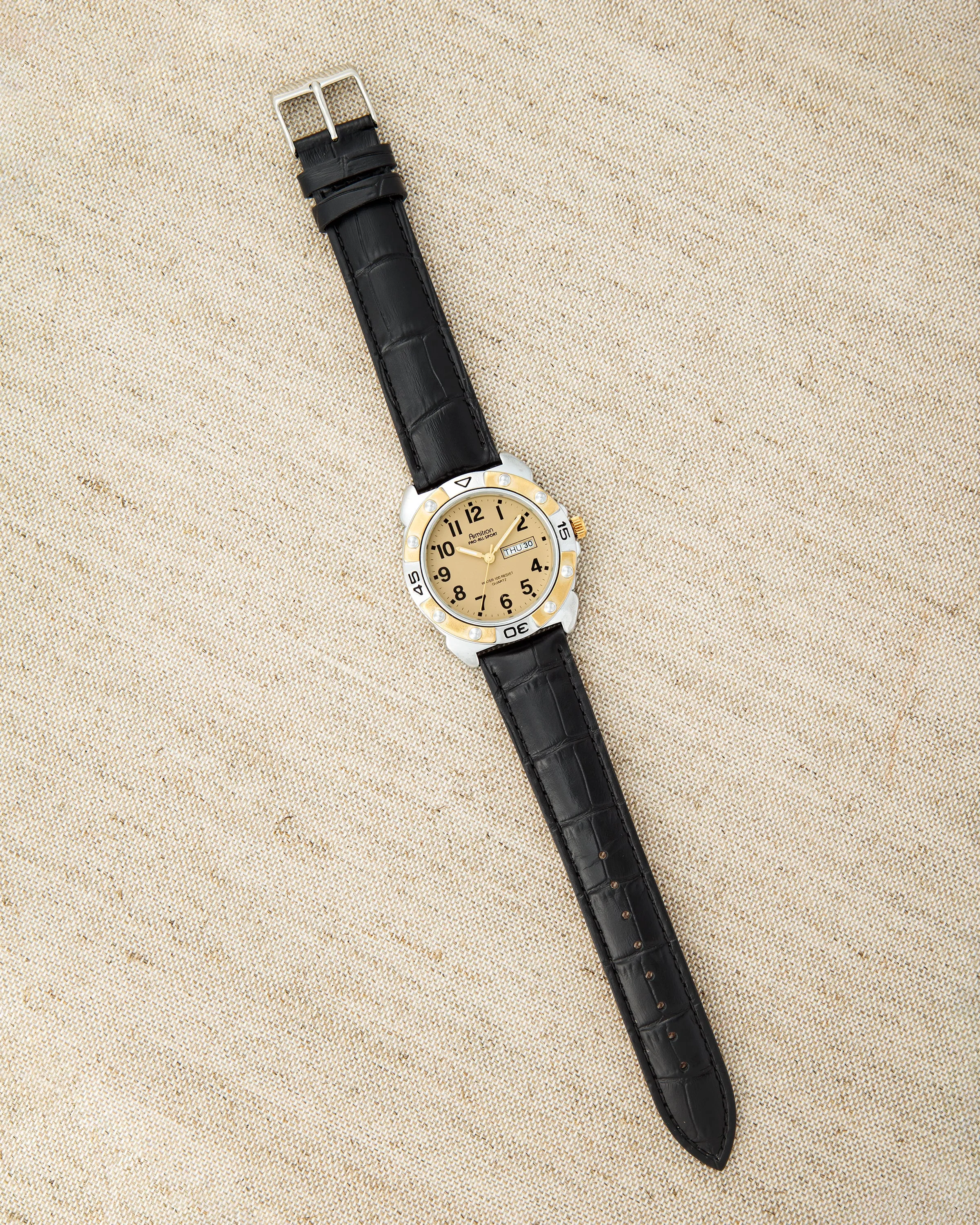 Vintage2985™ | Two-Tone Black Leather sold by Armitron product image thumbnail 2