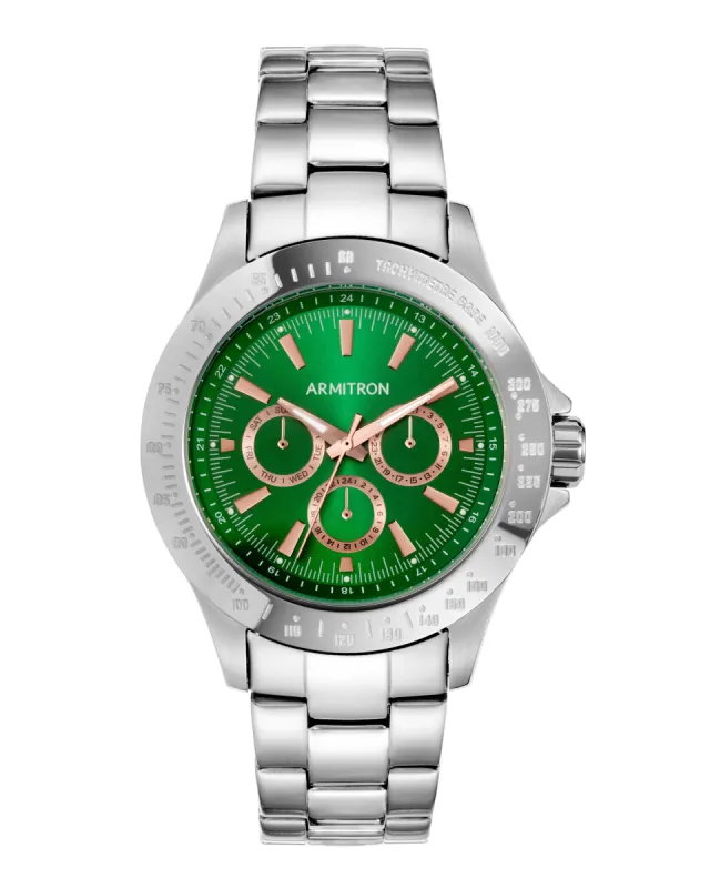 Patrick™ | 45mm, Silver/Green sold by Armitron