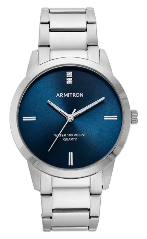 Clyde™ | 43mm, Silver/Navy sold by Armitron