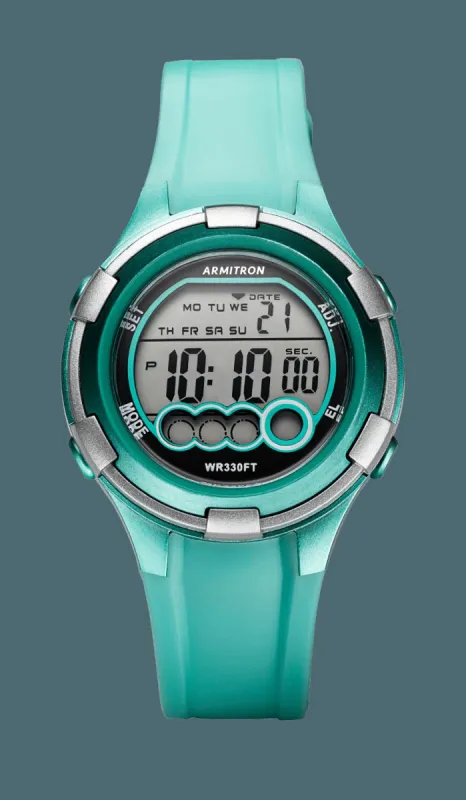 Armitron CPU Chronograph™ | 36mm, Teal sold by Armitron
