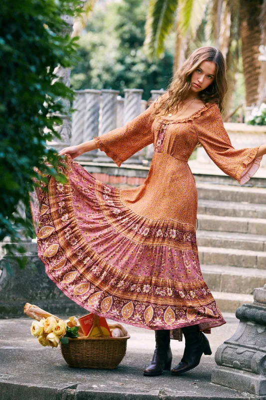 Esmee Midi Dress in Maple - Pre-loved sold by Arnhem