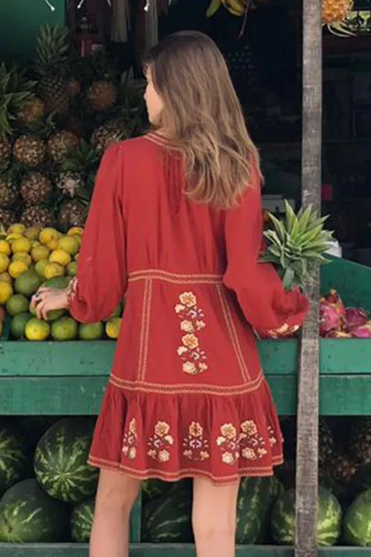 Willow Mini Dress in Ochre - Pre-loved sold by Arnhem