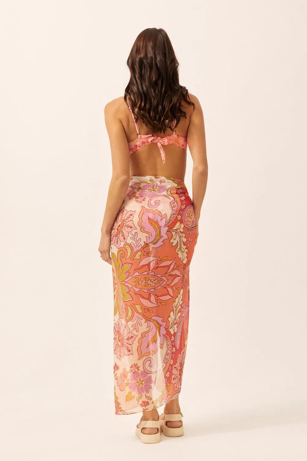 Malibu Beach Scarf in Coral sold by Arnhem product image thumbnail 4