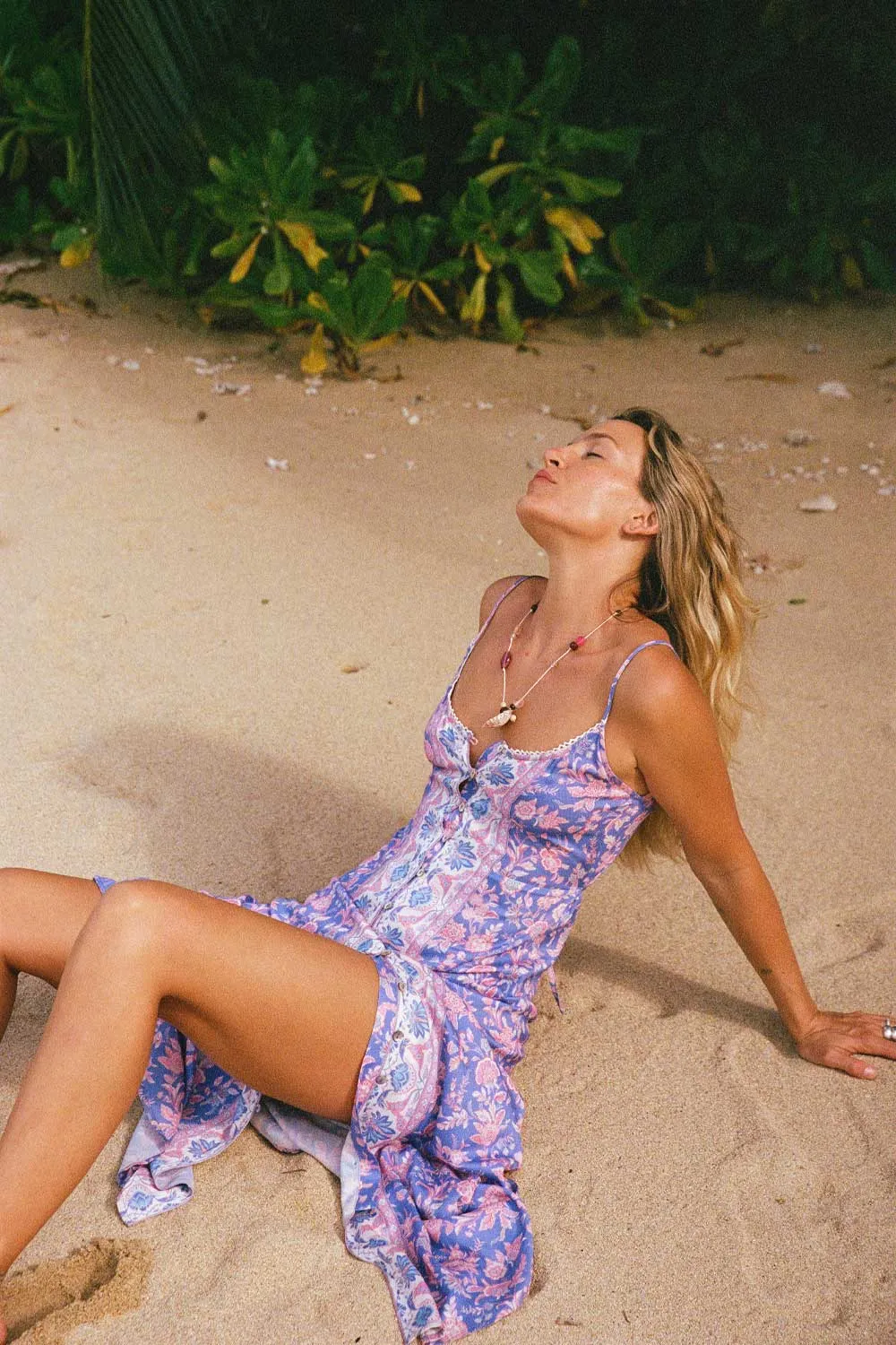 Mila Midi Strappy Dress in Violet - Pre-loved sold by Arnhem