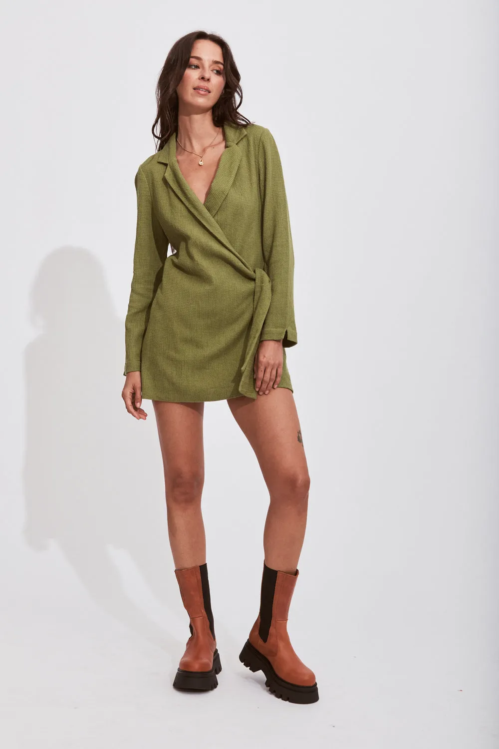 Maya Wrap Dress in Olive - Pre-loved sold by Arnhem product image thumbnail 5
