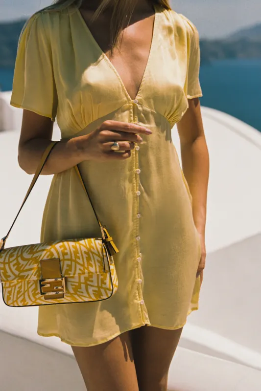 Toni Mini Dress in Lemon sold by Arnhem