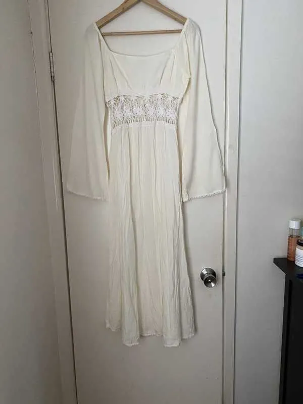 Cream long boho dress - Pre-loved sold by Arnhem