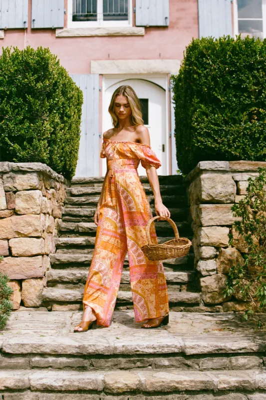 Clementine Jumpsuit in Spritz sold by Arnhem