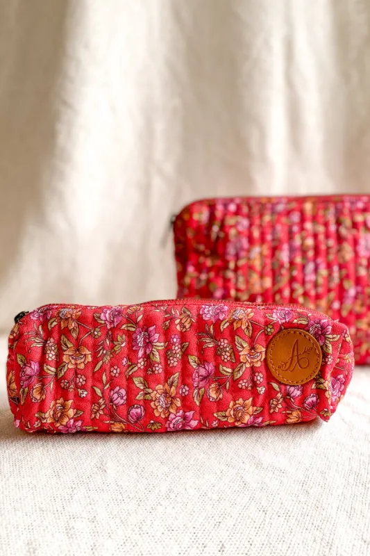 Jasmine Revive Small Pencil Case in Campari sold by Arnhem