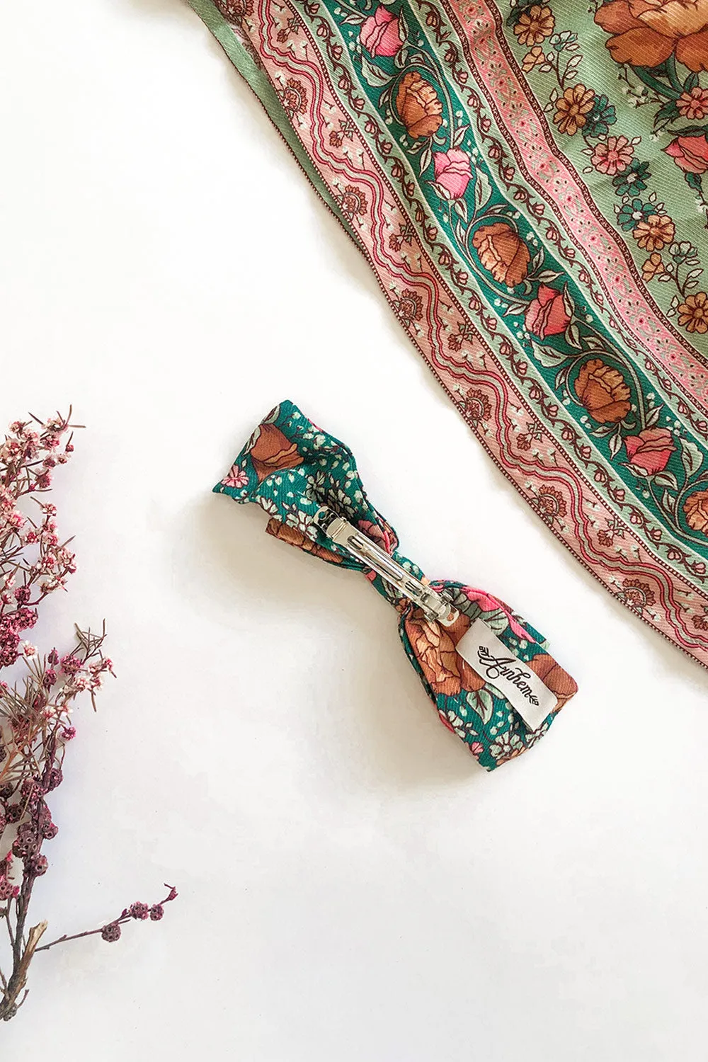 Amberley Revive Bow Barrette in Emerald sold by Arnhem product image thumbnail 2