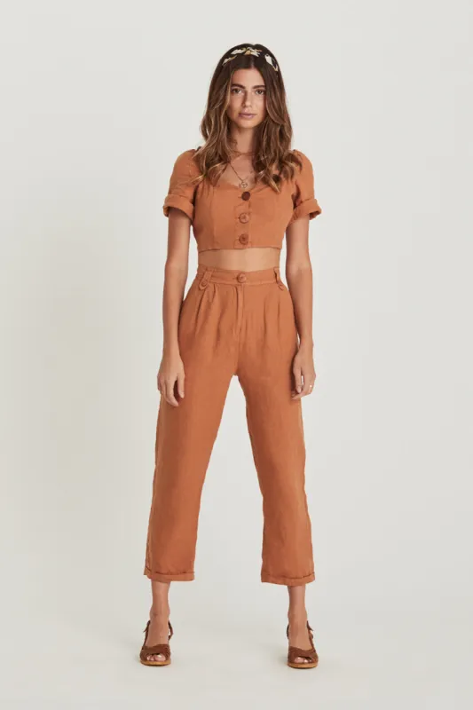 Chloe Top in Bronze - Pre-loved sold by Arnhem