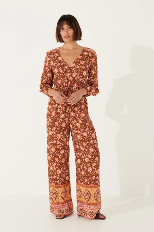Gabriel Jumpsuit in Rust sold by Arnhem
