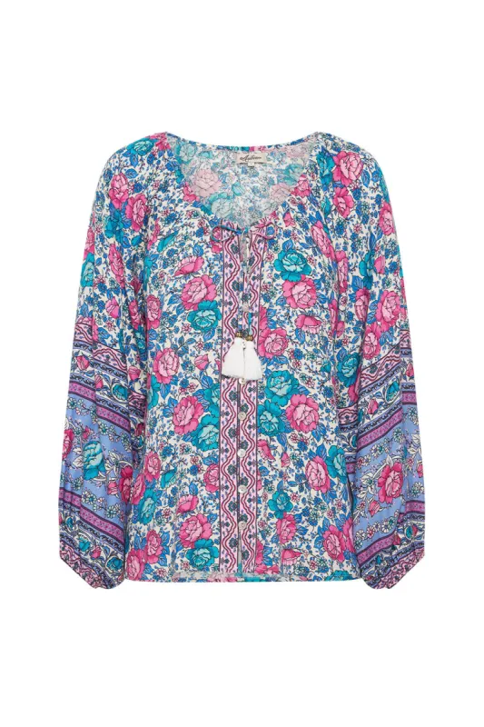 Amberley Blouse in Sapphire sold by Arnhem