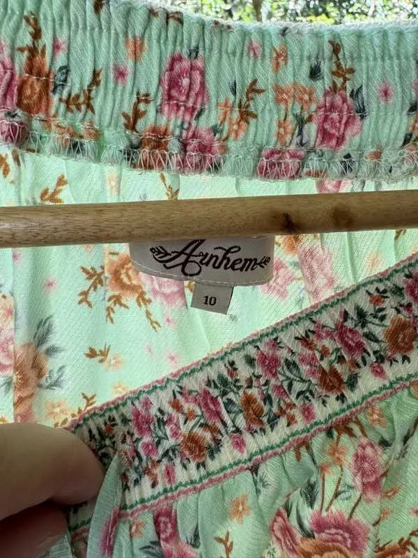 Floral Mint and Pink Mini Skirt sold by Arnhem product image thumbnail 3