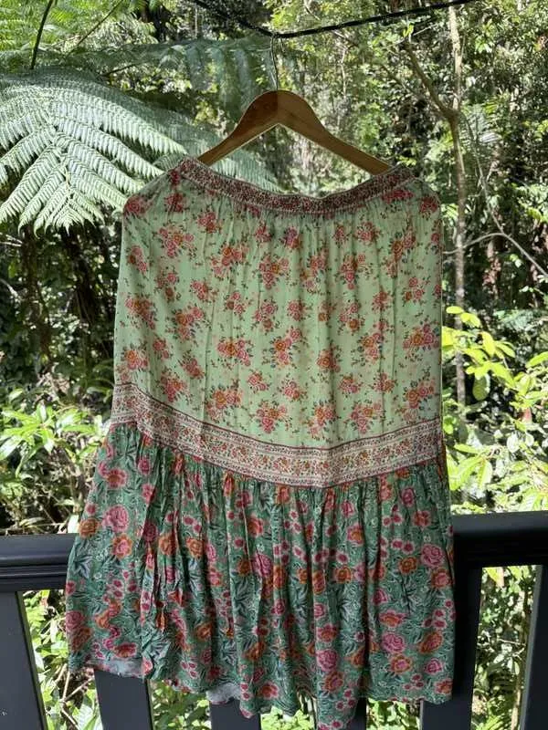 Floral Mint and Pink Mini Skirt sold by Arnhem product image thumbnail 5