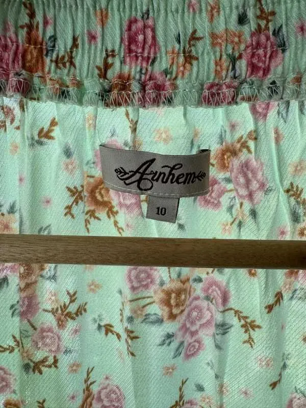 Floral Mint and Pink Mini Skirt sold by Arnhem product image thumbnail 2