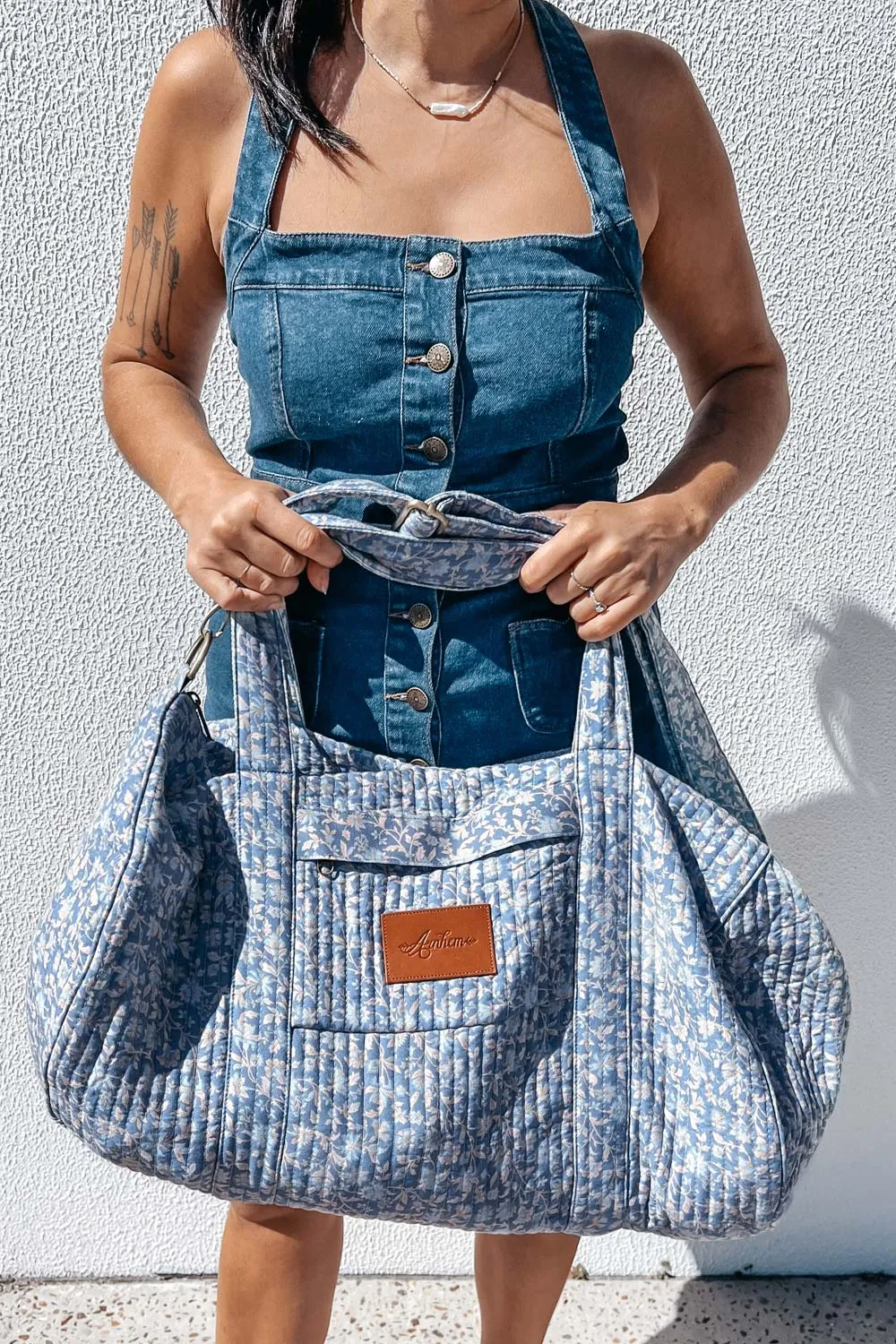 Maeve Revive Overnight Bag in Bleu sold by Arnhem