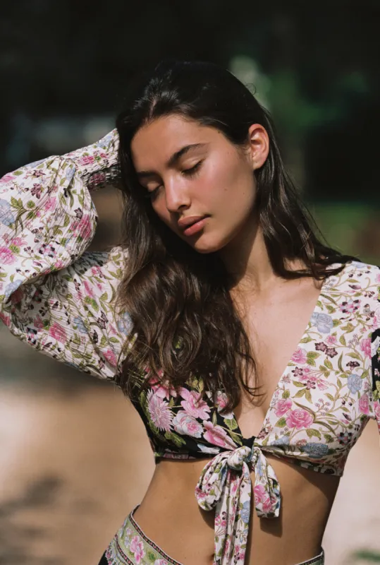 Freya Tie Top in Gardenia - Pre Loved sold by Arnhem