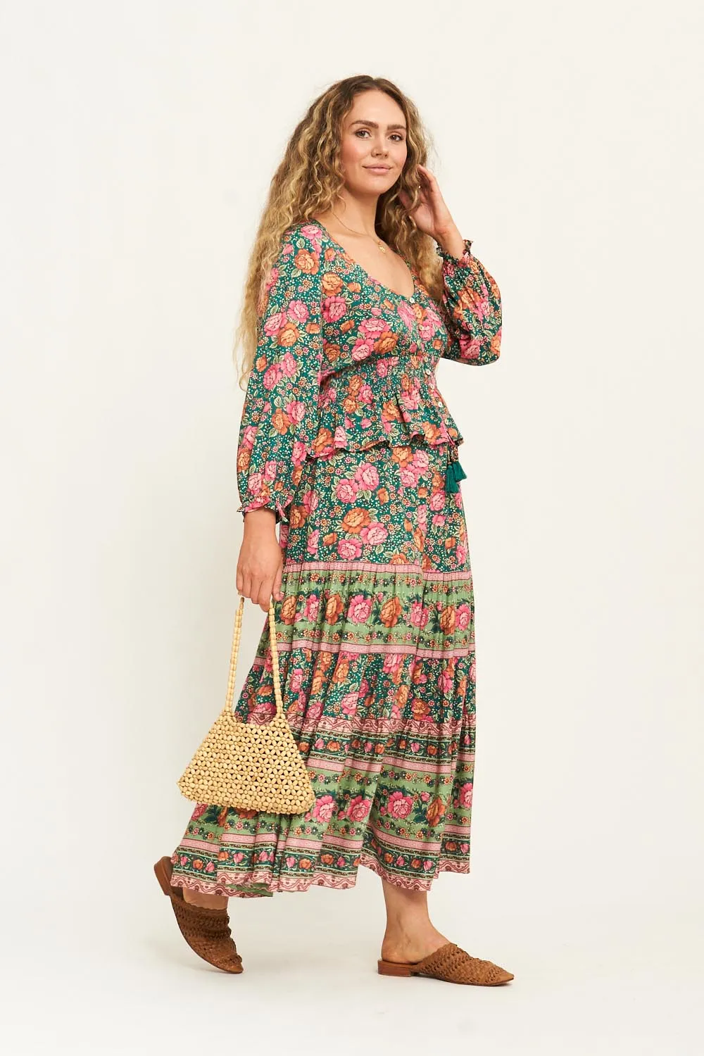 Amberley Midi Skirt in Emerald - Pre-loved sold by Arnhem product image thumbnail 5