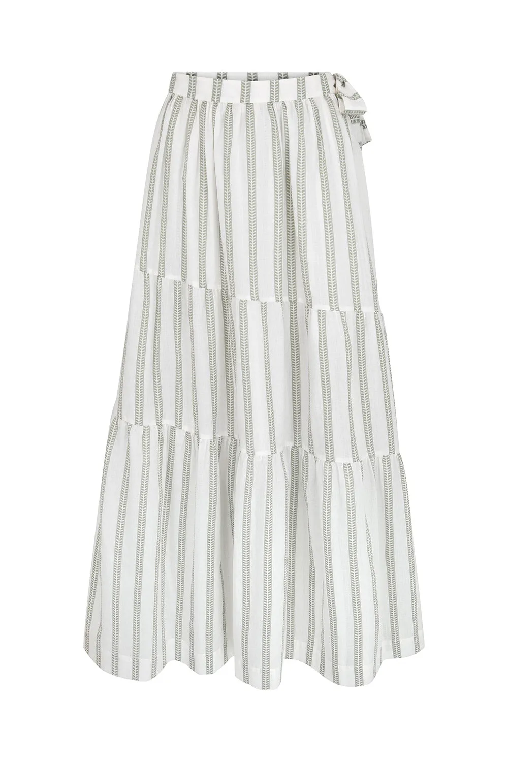 Selma Wrap Maxi Skirt in Sage sold by Arnhem product image thumbnail 2