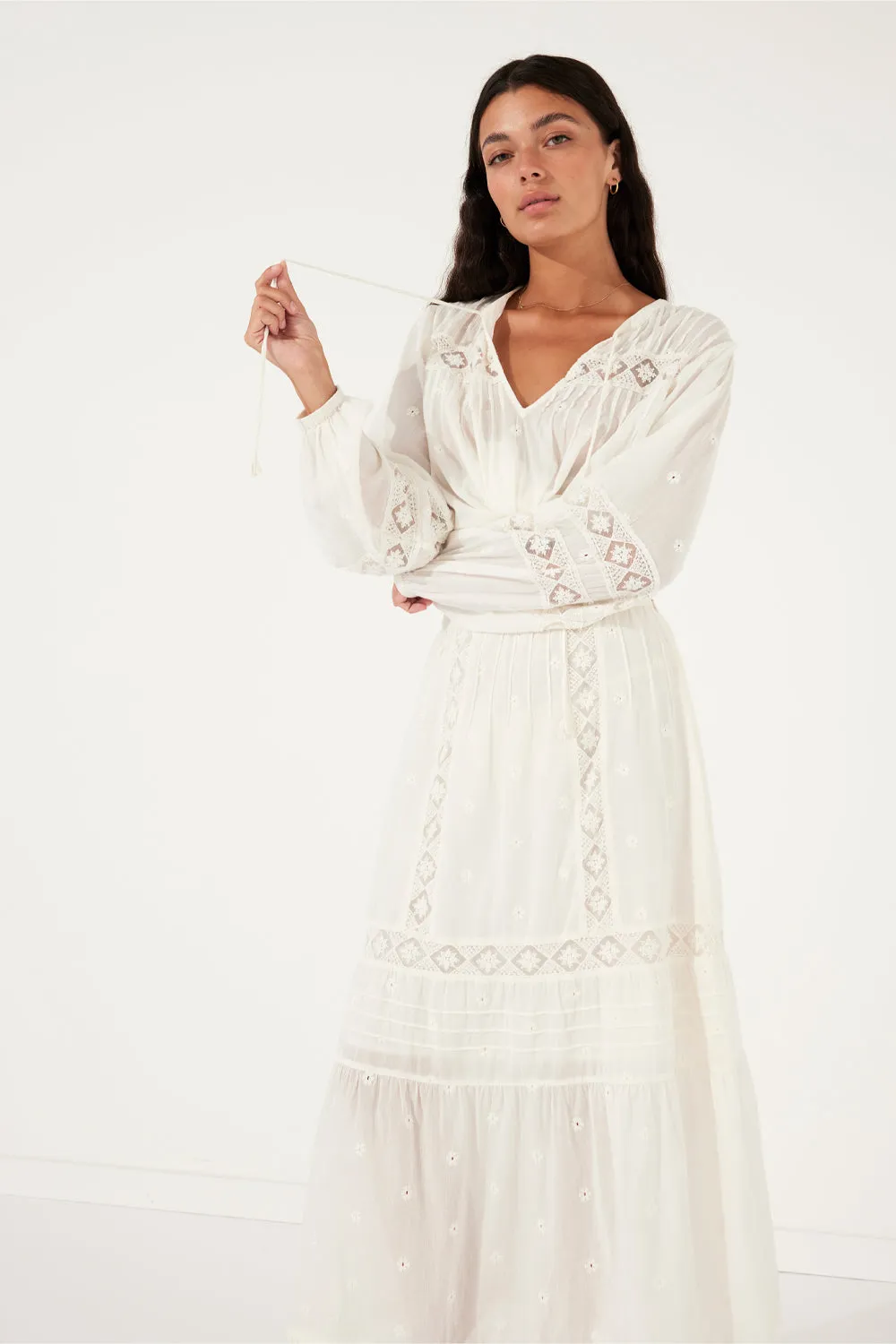 Lyla Midi Skirt in Dove sold by Arnhem product image thumbnail 5