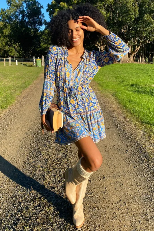 Phoebe Mini Dress in Waterfall - Pre-loved sold by Arnhem