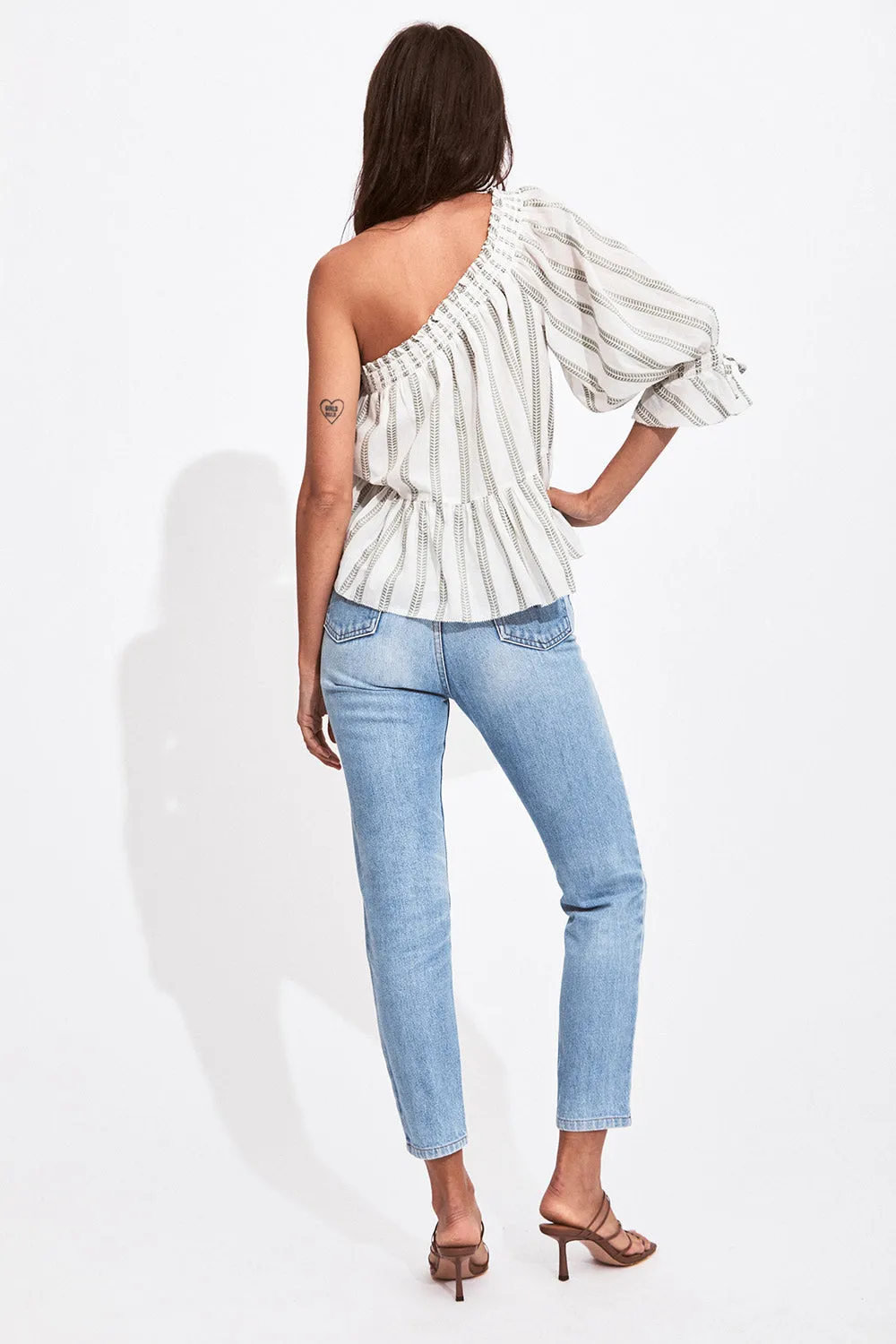 Selma Off Shoulder Top in Sage sold by Arnhem product image thumbnail 4