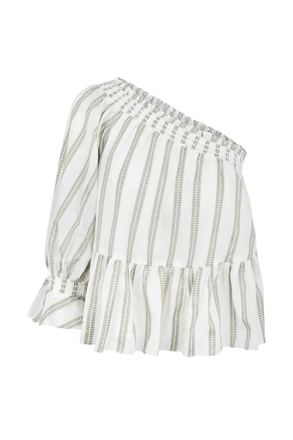 Selma Off Shoulder Top in Sage sold by Arnhem product image thumbnail 2