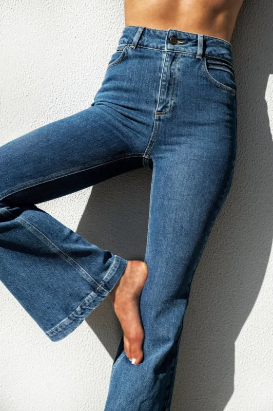 Hideaway Flares in Vintage Blue - Pre-loved sold by Arnhem