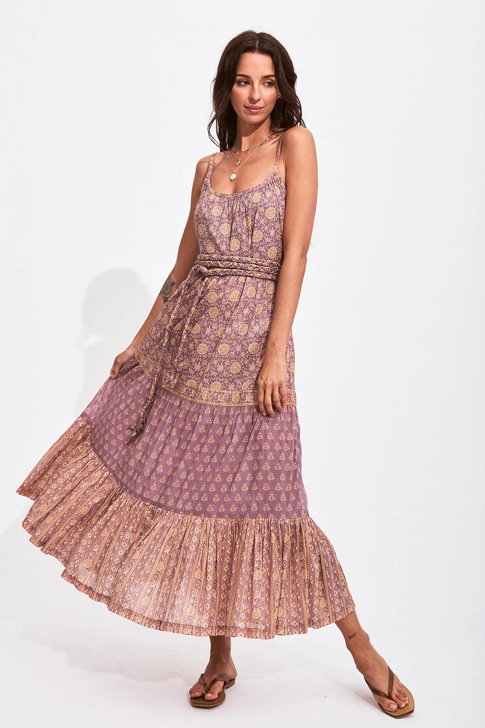 Carmen Strappy Midi Dress in Fig - Pre-loved sold by Arnhem product image thumbnail 2