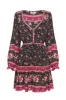 Flora Mini Dress in Blackberry - Pre-loved sold by Arnhem